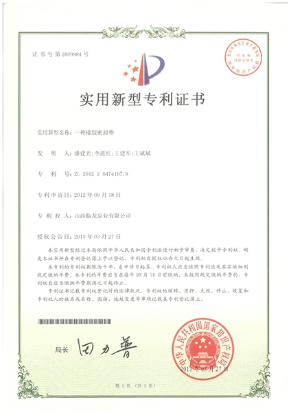 一种橡胶密封垫